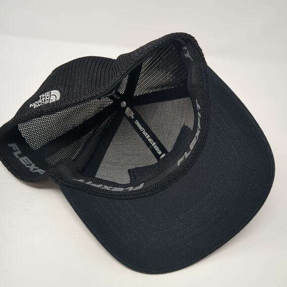 The North Face Fitted Baseball Cap Black One Size Mesh Back Embroidered 6 Panel - Picture 7 of 8